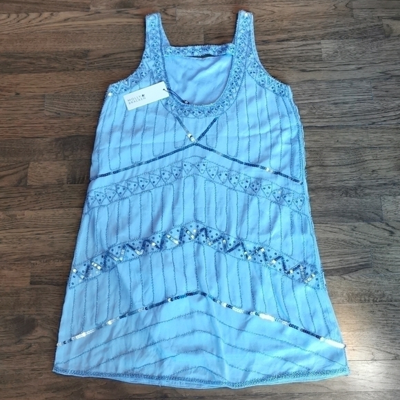 𝅺MOLLY Bracken Retro Flapper 1920s Sequin Dress New M - Picture 2 of 11